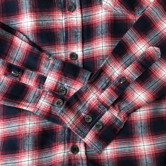 🍒3/30$.Cotton Flannel Shirt with Check Pattern. Size S - Picture 5 of 7